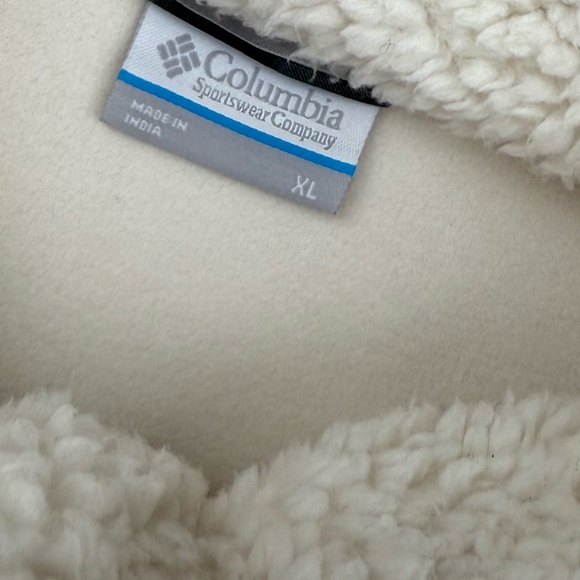 Columbia Cream Sherpa long fleece Jacket NEW size XL - Picture 3 of 5